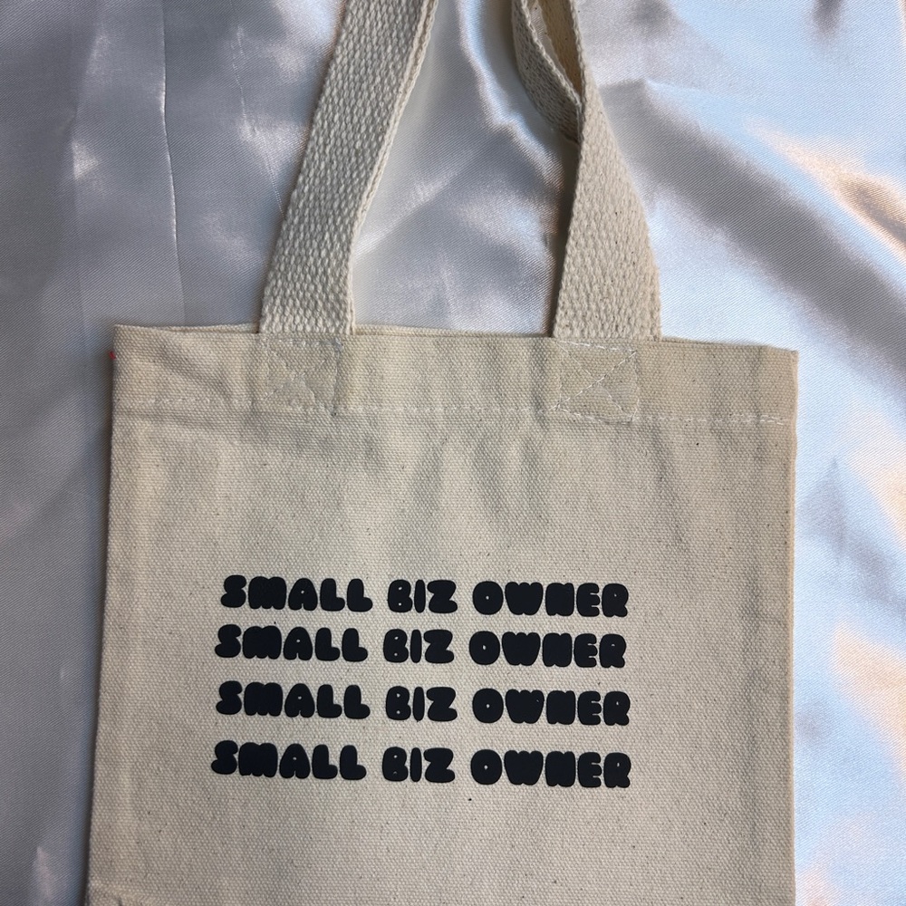 Small Biz Owner Mini Canvas Tote Bag